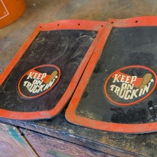 Vintage Keep On Truckin' Mud Flaps Splash Guards For Mini Pickup Trucks 14