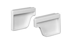 Amerimax Home Products 5 in. White Vinyl K-Style End Cap Set picture
