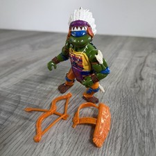 Vintage 1992 TMNT Wacky Wild West Chief Leo Leonardo Action Figure Bow & Quiver  picture
