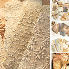 168Pcs Textured Scrapbook Paper Kit - Embossed Rice Decoupage Paper Mixed Med... picture