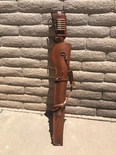 Leather Rifle Scabbard Fits Lever Action Marlin 336 30-30 Horseback ATV Hunting picture