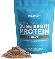 Paleovalley 100% Grass Fed Bone Broth Protein Powder Chocolate Collagen Keto picture