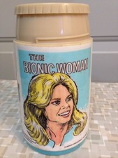 The Bionic Woman Lunch Box Thermos Bottle without cap Vintage 1978 picture