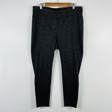 Chico's Pants XL 3 16 Cheetah Print Tailored Ponte Pull On Leggings picture