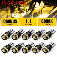 10/20/30X T10 168 194 2825 158 W5W Amber Yellow License Side Marker Light Bulb picture