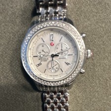 MICHELE Jetway Diamond Watch MW17A01A1025 MOP Chronograph 0.50ct – New Batt picture