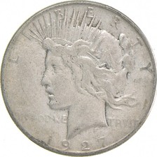 1927-S Peace US Silver Dollar - 90% San Francisco Minted picture