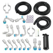 Universal 134a Air Conditioning Hose Kit R-Ring Fittings Drier AC Hose Assembly picture