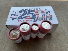250th Anniversary 1776-2026 Collection of American Coin Rolls D Mint (RARE SET) picture