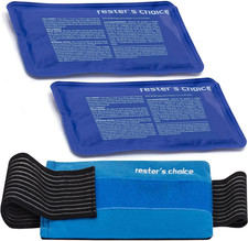 2 Soft Gel Ice Packs for Injuries Reusable with Extra Comfy Adjustable Cold Pack picture
