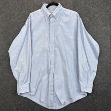 Vintage Brooks Brothers Shirt Mens 16-33 Blue Original Polo Button Down Made USA picture