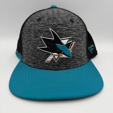 Fanatics San Jose Sharks Hat Mens OSFA Teal Gray Excellent NHL Authentic Pro picture