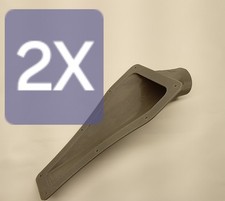 1.5 in Universal NACA Duct Air Scoop Inlet Flat Mount Hood Panel Round Pair 2 ct picture