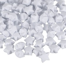 136pcs Pre-made Origami Lucky Stars Paper Wishing Star Pure White picture
