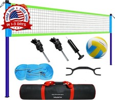 Red De Voleibol Portatil De 20FT Con Postes Ajustables Pelota Y Bolsa picture