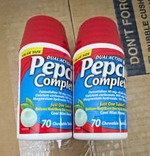 Pepcid Complete 10mg Cool Mint Chewable Tabs 70 Ct Value Size PACK OF 2 picture