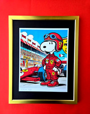 🔥AIDAN FLUX | Hand Signed Print Framed Edition (69) COA SNOOPY FERRARI PILOT picture