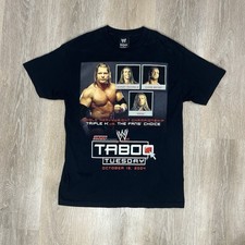Vintage WWE Taboo Tuesday 2004 Benoit HHH PPV Shirt Size Large WWF Edge Hbk picture
