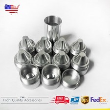 12X 1.375''X24 Aluminum Alloy Cone Shaped Parts Sealed End Cap For Car Trucks picture