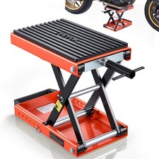 VEVOR Motorcycle Lift, 1500 lbs 19.3 x 9.6 x 4.1 in, Orange and Black picture
