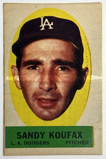 1963 Topps Peel-Offs Sandy Koufax Dodgers HOF Instructions Back Vintage picture
