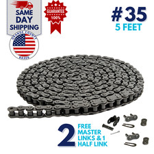 #35 Roller Chain 5 Feet with 2 Master and 1 Offset Links for GO KART, Mini Bike picture