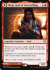 x1 Birgi, God of Storytelling // Harnfel, Horn of Bounty KHM MTG 123 RARE 1x picture
