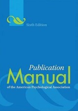 Publication Manual of the American Psychological Association - Hardcover - GOOD picture