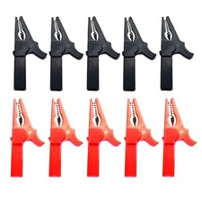 10Pack Alligator Clips 1000V 32A Heavy Duty Full Insulated Automotive Car Batter picture