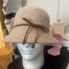 Beige & Brown Solid Fedora Hat for Unisex Adults, Casual Everyday Wear picture