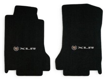 New 2004 - 2009 Black Carpet Floor Mats Cadillac XLR Embroidered Logo Pair Set  picture