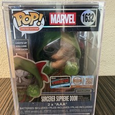 Funko Pop Sorcerer Supreme Doom LE 500 Light Up NYCC 2026 CON STICKER picture