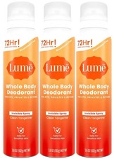 3X Lume Whole Body Deodorant Invisible Spray Clean Tangerine 3.6 oz Brand New picture