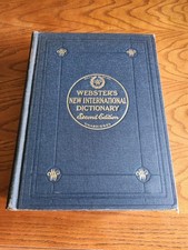 ANTIQUE WEBSTER NEW INTERNATIONAL DICTIONARY 2nd EDITION EARLY picture