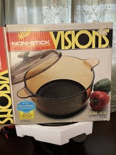 New NOS Corning Visions V-5-N Covered Saucepan # V-1 Amber 5-Quart Collectible picture