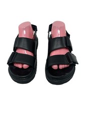 Cos Nappa Leather Platform Slides In Black Size  Euro 41 picture