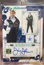 JIMMY JOHNSON 2025 IMPECCABLE IMPRESSIONS AUTO #II-JJN 38/49 COWBOYS ON CARD picture