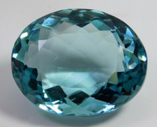 AAA 89.75 CT Large Aquamarine Oval Faceted Cut Loose Gemstone for Ring & Pendant picture