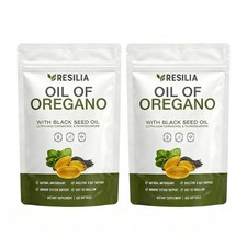 2 Pack Resilia Oil Of Oregano 6000mg With Black Seed Oil Softgels – 60 Capsules picture