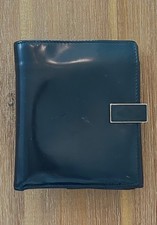 Vintage Gucci Black Patent Leather Bifold Wallet Buckle Clasp Authentic used picture