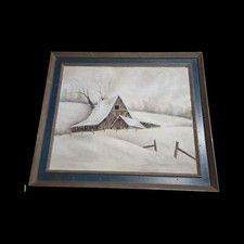 American/Estimate 1980. Extremely good work. American Farm. Barn, Americana Art picture
