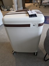 Samsonite Virtuosa EXP Carry-On Hardcase Spinner Expandable TSA Off White/Brown picture