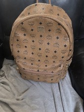Authentic MCM Stark Side Studs Visetos Backpack Cognac NWT picture