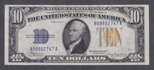 1934A $10 CRISP AU+/UNC WWII NORTH AFRICA EMERGENCY ISSUE Silver Certificate picture
