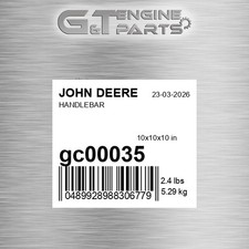 GC00035 HANDLEBAR fits JOHN DEERE (Surplus Open Box) picture