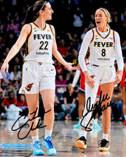 Caitlin Clark & Sophie Cunningham - DUAL Autographed Signed 8 x 10 Photo reprint picture