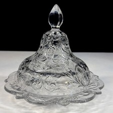 Rare Antique McKee Pres-Cut Rock Crystal Clear Dome Butter Dish EAPG Stunning picture