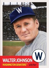 TOPPS BASEBALL MLB LIVING SET CARD WASHINGTON SENATORS WALTER JOHNSON #940 picture