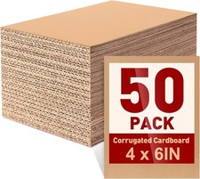 50 Pack 4x6 Corrugated Cardboard Sheets Shipping Inserts Craft Packing Boards picture