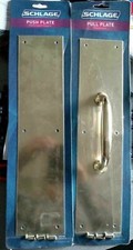 SCHLAGE PUSH &  PULL PLATE SET SC8311 5PA-3 & SC8200PA-3  3 1/2 X 15